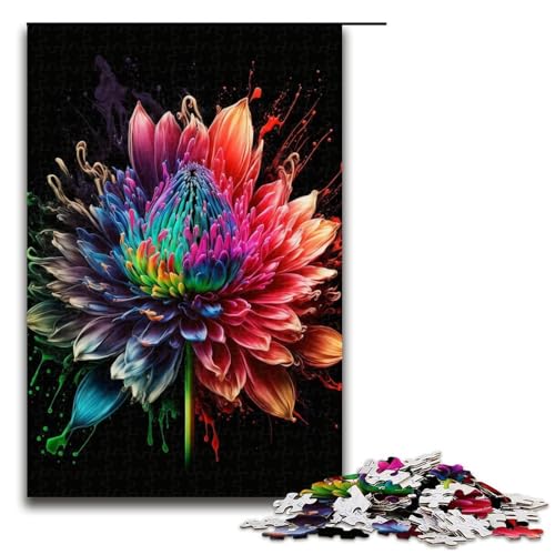 Puzzle 1000 Teile für Erwachsene, Schönes Blumenpuzzle für Jugendliche ab 14 Jahren, 50 x 75 cm von WGLINGX