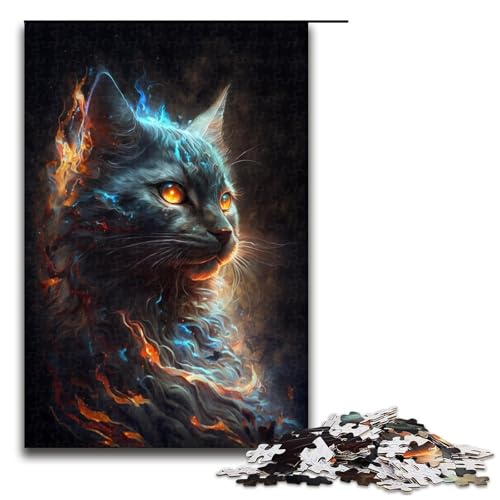 Puzzle 1000 Teile für Erwachsene, Schwarze Katze, Puzzle für Erwachsene, Holzpuzzle, Lernspiele, 50 x 75 cm Puzzle 1000 Teile für Erwachsene, Schwarze Katze, Puzzle für Erwachsene, Holzpuzzle, Lernspiele, 50 x 75 cm von WGLINGX