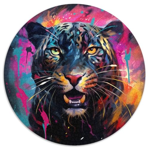 Puzzle 1000 Teile für Erwachsene, Schwarzer Leopard, Puzzle für Erwachsene, Kunstwerk-Dekor, Intelligenzspielzeug für Familien-Indoor-Spiele 67,5 x 67,5 cm Puzzle 1000 Teile für Erwachsene, Schwarzer Leopard, Puzzle für Erwachsene, Kunstwerk-Dekor, Intelligenzspielzeug für Familien-Indoor-Spiele 67,5 x 67,5 cm von WGLINGX
