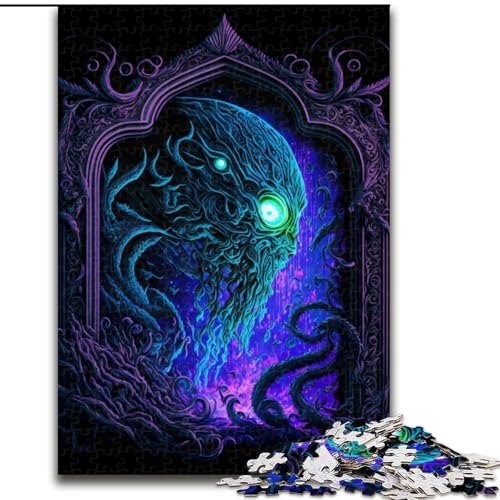 Puzzle 1000 Teile für Erwachsene, Schwarzes Monster, 1000-teiliges Puzzle, Spielzeug, Geschenk, pädagogisches, intellektuelles, entspannendes Spaßspiel für die ganze Familie, Größe 50x75cm von WGLINGX