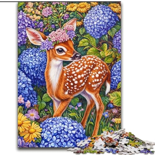 Puzzle 1000 Teile für Erwachsene, Sikahirsch, 1000-teiliges Puzzle, interaktives Familienspiel, Denksportaufgabe als Geschenk, Lernspielzeug (Größe 26x38cm) von WGLINGX