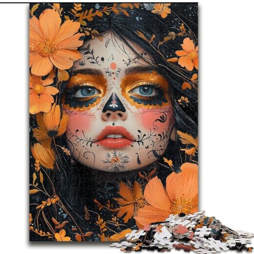 Puzzle 1000 Teile für Erwachsene, Skelett-Mädchen, Holzpuzzle, DIY-Dekoration, anspruchsvolles Denkspiel, (Größe 50x75cm) von WGLINGX