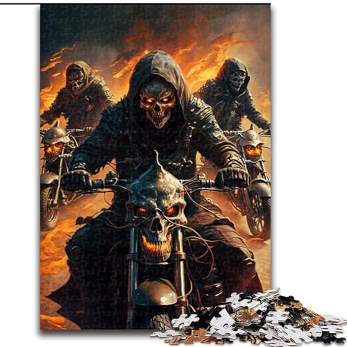 Puzzle 1000 Teile für Erwachsene, Skelett-Ritter, Holzpuzzle, perfektes Weihnachts- und Neujahrsgeschenk, Feiertagsgeschenk (Größe 50x75cm) von WGLINGX