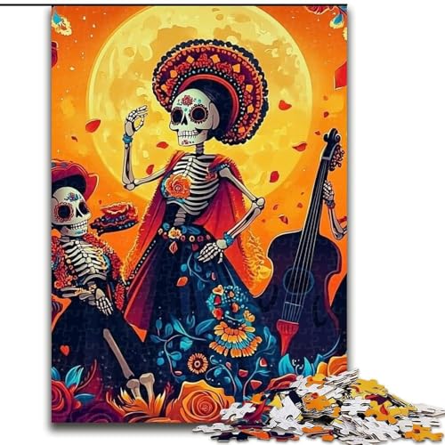 Puzzle 1000 Teile für Erwachsene, Skelett-Unmögliches Puzzle für Erwachsene, Interaktives Familienspiel, DIY-Heimdekor, Herausforderndes Denkspiel-Geschenk (Größe 26x38cm) von WGLINGX