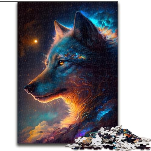 Puzzle 1000 Teile für Erwachsene, Space Wolf, Holzpuzzle, perfektes Weihnachts- und Neujahrsgeschenk, Feiertagsgeschenk (Größe 50x75cm) von WGLINGX