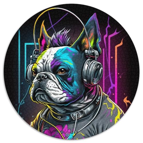 Puzzle 1000 Teile für Erwachsene, Spiel Bulldog, schwierige Puzzles für Erwachsene, Denksportspiel für Teenager, Spieleabend mit der Familie (67,5x67,5cm) von WGLINGX
