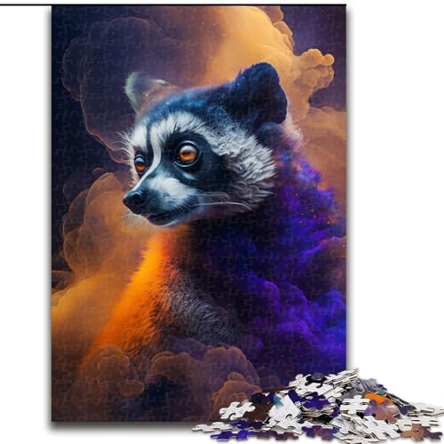 Puzzle 1000 Teile für Erwachsene, Spirit Lemur, Puzzle, Denkspiel für Teenager, Familienspieleabend (Größe 26x38cm) von WGLINGX