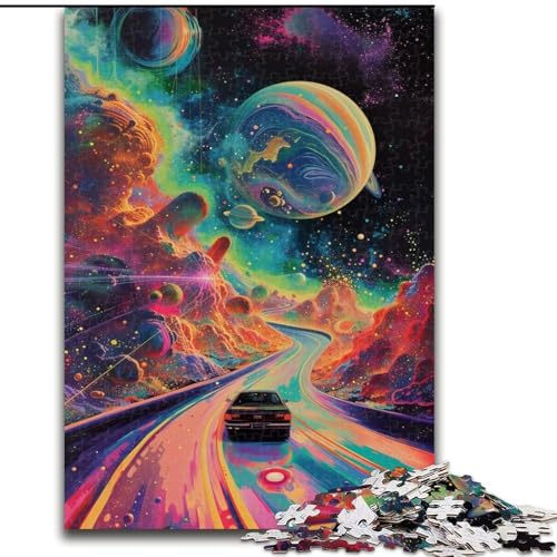 Puzzle 1000 Teile für Erwachsene, Sportwagen in den Wolken, Holzpuzzle, Teenager, Stressabbau, Cooles einzigartiges Geschenk für die Familie (Größe 26x38cm) von WGLINGX