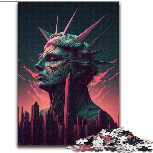 Puzzle 1000 Teile für Erwachsene, Statue Synthwave Jigsaw Puzzles, Denkspiel für Teenager, Familienspieleabend (Größe 26x38cm) von WGLINGX