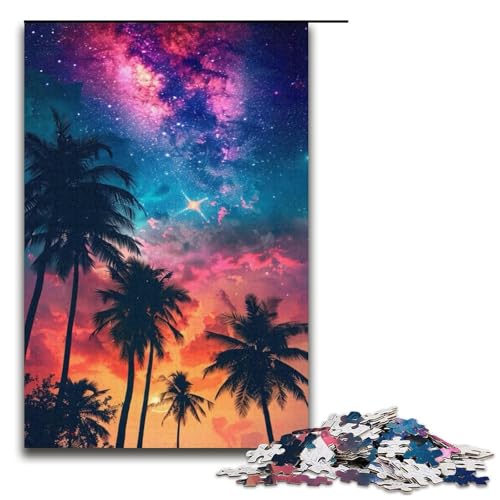 Puzzle 1000 Teile für Erwachsene, Strandnachtszene, Puzzle für Jugendliche ab 14 Jahren, 38 x 26 cm von WGLINGX