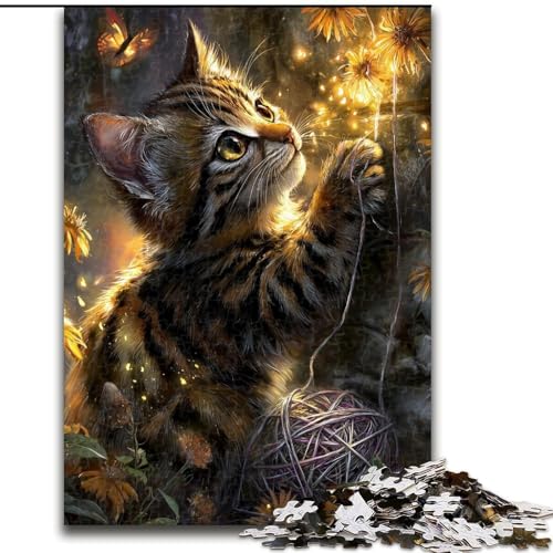 Puzzle 1000 Teile für Erwachsene, Teufelskätzchen, Papppuzzle, Familienaktivitätsspiel für Teenager, anspruchsvolles Denkspiel (Größe 26x38cm) von WGLINGX