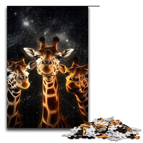 Puzzle 1000 Teile für Erwachsene, Tier-Giraffe, Lernspiele, tolle Geschenke und Spielzeuge für Teenager ab 14 Jahren, 29,53 x 19,69 Zoll von WGLINGX