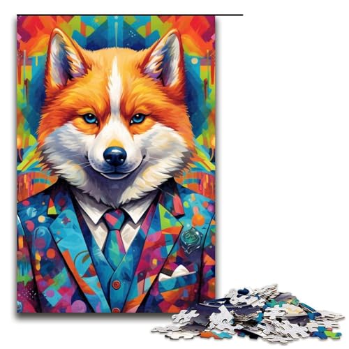 Puzzle 1000 Teile für Erwachsene, Tier-Shiba-Inu-Puzzle, Lernspiele, tolle Geschenke und Spielzeuge für Teenager ab 14 Jahren, 29,53 x 19,69 Zoll von WGLINGX