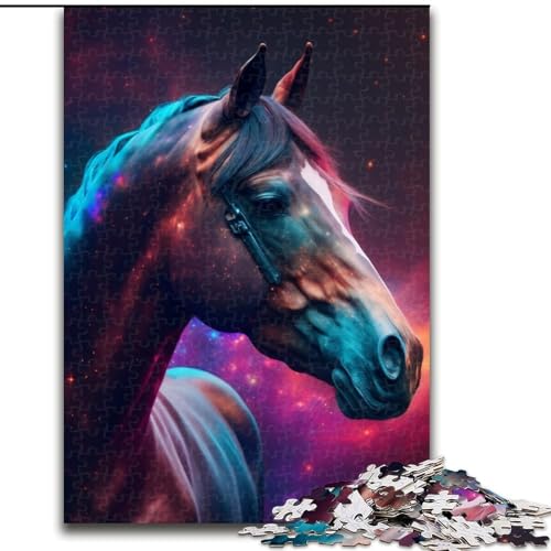 Puzzle 1000 Teile für Erwachsene, Tier- und Pferde-Puzzle, Denkspiel für Teenager, Familienspieleabend (Größe 50x75cm) von WGLINGX