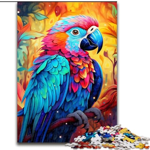 Puzzle 1000 Teile für Erwachsene, Tiere, Vögel, Papageien, Papppuzzle für Erwachsene und Jugendliche, anspruchsvolle Spielzeugspiele (Größe 26x38cm) von WGLINGX