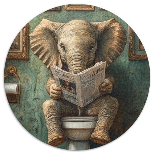 Puzzle 1000 Teile für Erwachsene, Tiere bis zur Toilette, runde Puzzles 1000 Teile für Erwachsene, anspruchsvolles Denkspiel – entspannendes Spielzeug für Teenager, 1000 Teile (67,5x67,5cm) von WGLINGX