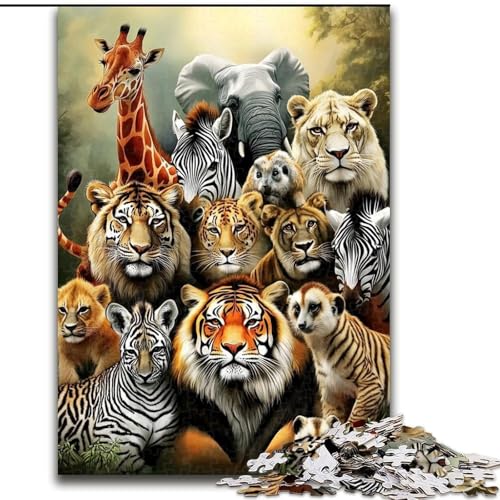 Puzzle 1000 Teile für Erwachsene, Tierwelt-Puzzle 1000 Teile für Jugendliche ab 14 Jahren, Heimdekoration (Größe 26x38cm) von WGLINGX