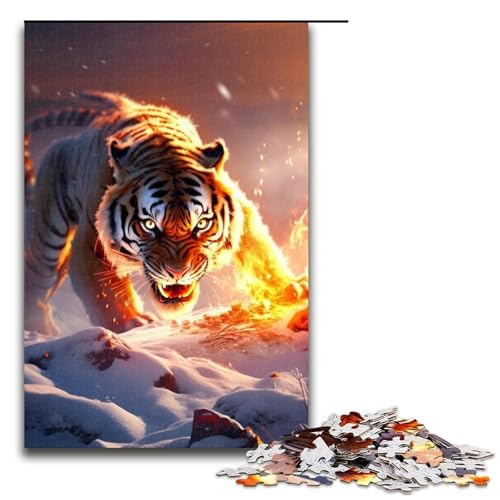 Puzzle 1000 Teile für Erwachsene, Tiger-Puzzle, praktisches Spiel, ganze Familie (Größe 50 x 75 cm) von WGLINGX