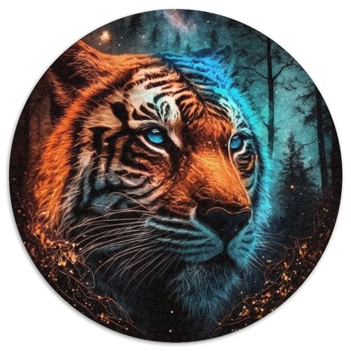 Puzzle 1000 Teile für Erwachsene, Tiger-Puzzle aus Karton, Kunstwerk, Dekor, Intelligenzspielzeug für Familien-Indoor-Spiele (67,5x67,5cm) von WGLINGX