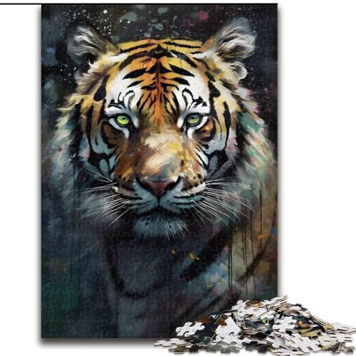 Puzzle 1000 Teile für Erwachsene, Tigerporträtmalerei, interaktives Familienspiel, Denksportaufgabe, Geschenk, Lernspielzeug, Größe 50x75cm Puzzle 1000 Teile für Erwachsene, Tigerporträtmalerei, interaktives Familienspiel, Denksportaufgabe, Geschenk, Lernspielzeug, Größe 50x75cm von WGLINGX