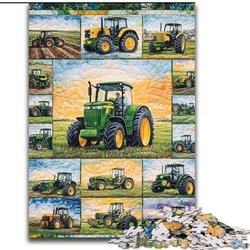 Puzzle 1000 Teile für Erwachsene, Traktor-Collage, 1000-teiliges Puzzle, interaktives Familienspiel, Denksportaufgabe als Geschenk, Lernspielzeug (Größe 50x75cm) von WGLINGX