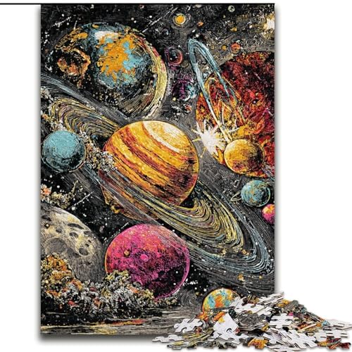Puzzle 1000 Teile für Erwachsene, Universum, Galaxie, Puzzle für Erwachsene, 1000 Teile, Spielzeug, Geschenk, pädagogisches, intellektuelles, entspannendes, lustiges Familienspiel (Größe 50x75cm) von WGLINGX