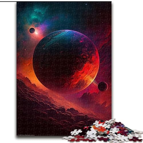 Puzzle 1000 Teile für Erwachsene, Universum, Planet, Puzzle, Denkspiel für Teenager, Spieleabend mit der Familie (Größe 26x38cm) von WGLINGX