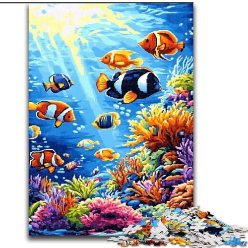 Puzzle 1000 Teile für Erwachsene, Unterwasserwelt-Puzzles für Erwachsene, 1000 Teile, Lernspiele, schöne Dekoration (Größe 50x75cm) von WGLINGX