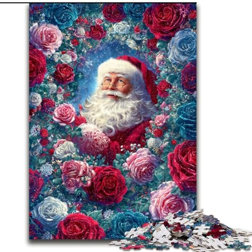 Puzzle 1000 Teile für Erwachsene, Weihnachtsmann-Puzzle, 1000 Teile, interaktives Familienspiel, geeignet für Kinder ab 14 Jahren (Größe 50x75cm) von WGLINGX