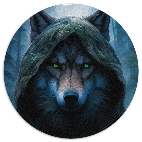 Puzzle 1000 Teile für Erwachsene, Wolf, Unmögliches Puzzle für Erwachsene, Unmögliches Lernpuzzle, Heimdekoration, Spiele und Geschenke (67,5 x 67,5 cm) von WGLINGX