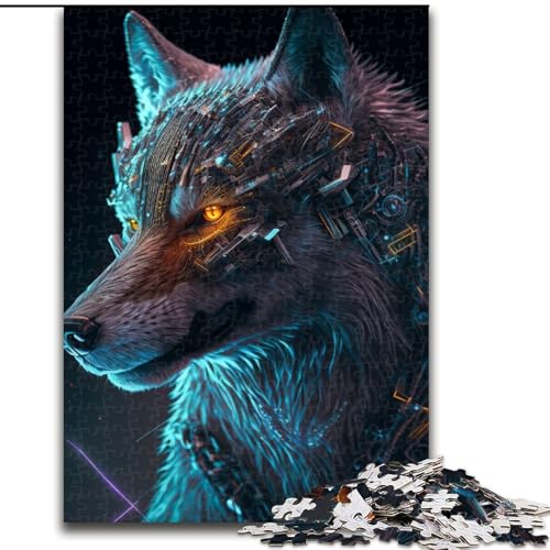 Puzzle 1000 Teile für Erwachsene, Wolf Cyber, 1000-teiliges Puzzle, Spielzeug, Geschenk, pädagogisches, intellektuelles, entspannendes Spaßspiel für die ganze Familie, Größe 50x75cm von WGLINGX