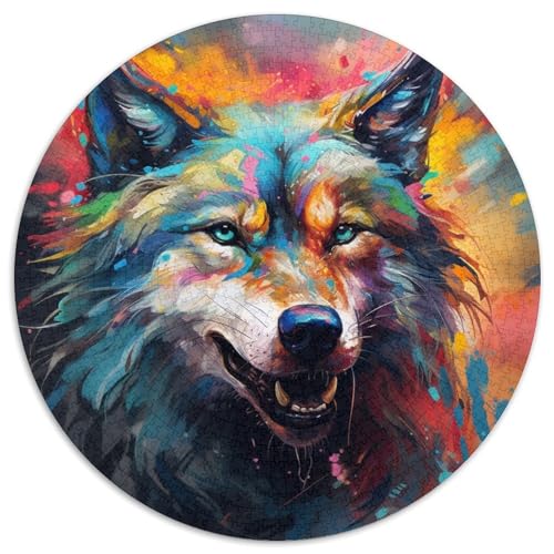 Puzzle 1000 Teile für Erwachsene, Wolf-Puzzle für Erwachsene, Kunstwerk-Dekor, Intelligenzspielzeug für Familien-Indoor-Spiele 67,5 x 67,5 cm Puzzle 1000 Teile für Erwachsene, Wolf-Puzzle für Erwachsene, Kunstwerk-Dekor, Intelligenzspielzeug für Familien-Indoor-Spiele 67,5 x 67,5 cm von WGLINGX