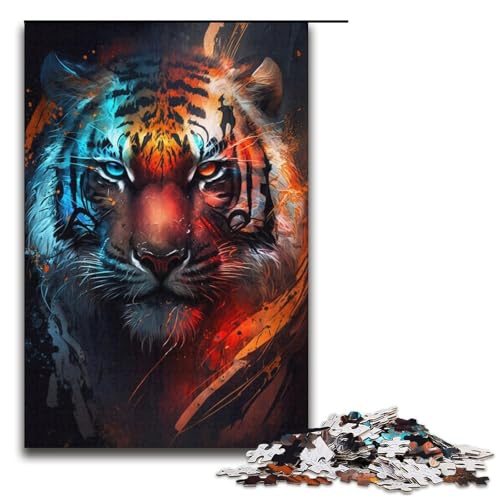Puzzle 1000 Teile für Erwachsene, Wütender Tiger, Lernspiele, Lustige Puzzles für Teenager ab 14 Jahren, 38 x 26 cm Puzzle 1000 Teile für Erwachsene, Wütender Tiger, Lernspiele, Lustige Puzzles für Teenager ab 14 Jahren, 38 x 26 cm von WGLINGX