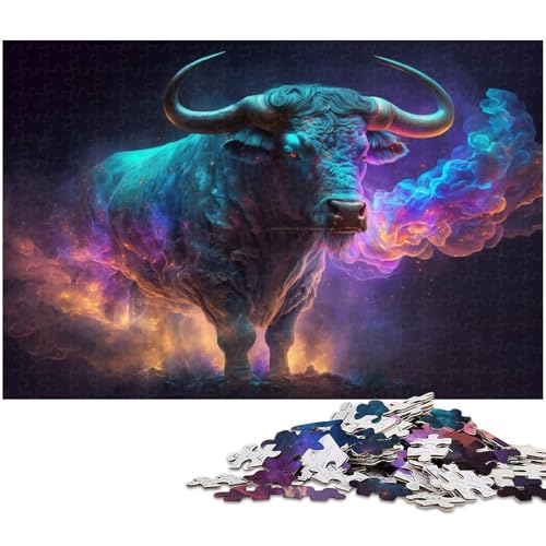 Puzzle 1000 Teile für Erwachsene, Yak-Nebel, anspruchsvolles, schwieriges Puzzle, tolle Geschenke und Spielzeuge, geeignet für Teenager ab 14 Jahren (Größe 38 x 26 cm) von WGLINGX