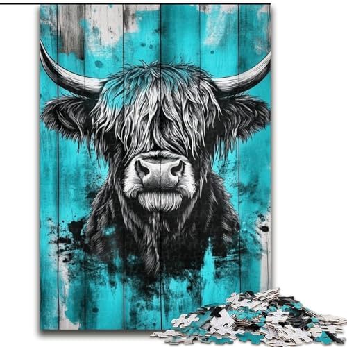 Puzzle 1000 Teile für Erwachsene, Yak-Puzzle für Erwachsene, 1000-teiliges interaktives Familienspiel, Denksportgeschenk, Lernspielzeug (Größe 26x38cm) von WGLINGX