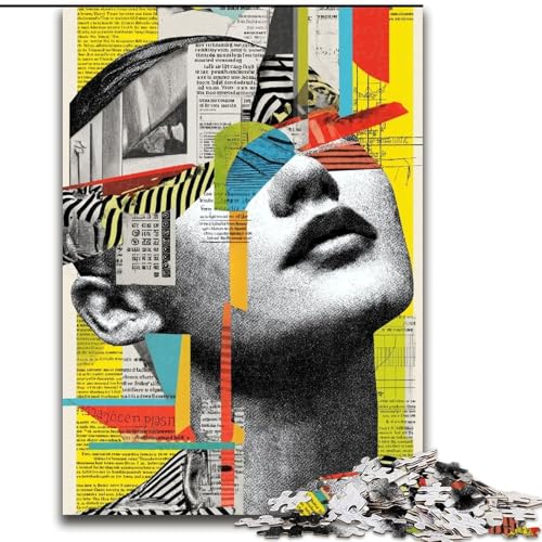 Puzzle 1000 Teile für Erwachsene, abstrakte Kunst-Puzzles für 1000 Teile, Denkspiel für Teenager, Familienspieleabend (Größe 50x75cm) von WGLINGX