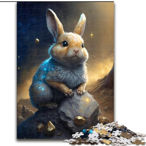 Puzzle 1000 Teile für Erwachsene, bunter Hase, 1000-teiliges Puzzle, Spielzeug, Geschenk, pädagogisches intellektuelles Dekomprimierungsspaß, Familienspiel, Größe 26x38cm von WGLINGX
