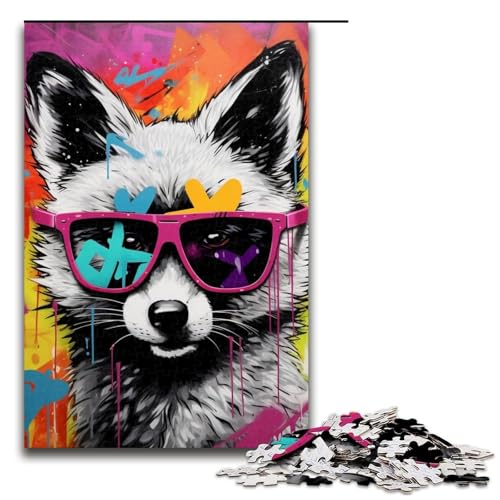 Puzzle 1000 Teile für Erwachsene, buntes Graffiti-Fuchs-Puzzle, Lernspiele, Staycation-Zeitvertreib, für Teenager ab 14 Jahren, 19,69 x 29,53 Zoll Puzzle 1000 Teile für Erwachsene, buntes Graffiti-Fuchs-Puzzle, Lernspiele, Staycation-Zeitvertreib, für Teenager ab 14 Jahren, 19,69 x 29,53 Zoll von WGLINGX