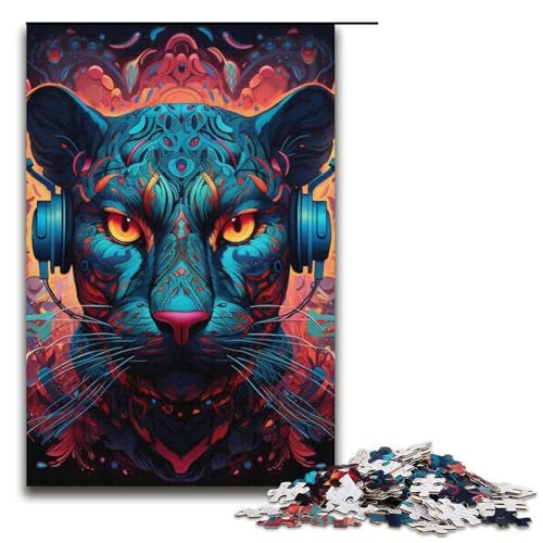 Puzzle 1000 Teile für Erwachsene, buntes Leoparden-Puzzle für Erwachsene, anspruchsvoll zu vervollständigen, Aber lustig und humorvoll, 14,96 x 10,24 Zoll Puzzle 1000 Teile für Erwachsene, buntes Leoparden-Puzzle für Erwachsene, anspruchsvoll zu vervollständigen, Aber lustig und humorvoll, 14,96 x 10,24 Zoll von WGLINGX