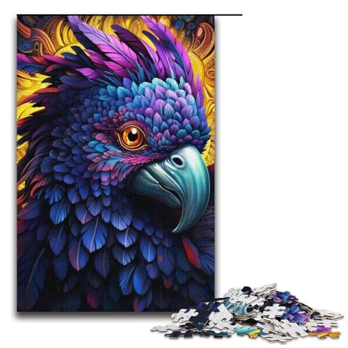 Puzzle 1000 Teile für Erwachsene, buntes Papageien-Puzzle, Stressabbau-Spielzeug, schwierige Herausforderung, 37,6 x 26,9 cm von WGLINGX