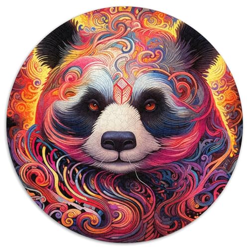 Puzzle 1000 Teile für Erwachsene, farbenfroher Kunst-Panda, schwierige Puzzles für Erwachsene, DIY-Heimdekoration, Denkspiel für Teenager (67,5 x 67,5 cm) von WGLINGX