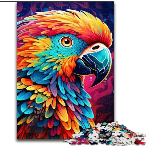 Puzzle 1000 Teile für Erwachsene, farbenfrohes Papageien-Puzzle für Erwachsene, 1000 Teile, Heimdekorationsgeschenk, Denkspiel (Größe 50x75cm) von WGLINGX
