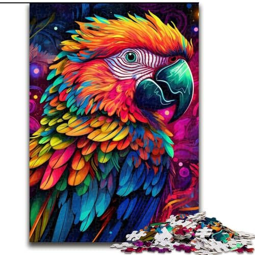 Puzzle 1000 Teile für Erwachsene, farbenfrohes Papageien-Puzzle für Erwachsene, Geburtstage, Feiertage und als Heimdekoration (Größe 26x38cm) von WGLINGX