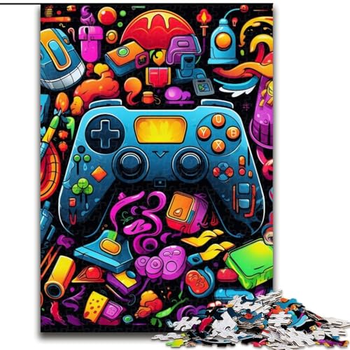 Puzzle 1000 Teile für Erwachsene, farbenfrohes Spiel, Puzzle 1000 Teile für Erwachsene, unmöglich, pädagogische Heimdekoration, Spiele und Geschenke (Größe 26x38cm) von WGLINGX