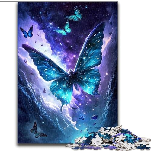 Puzzle 1000 Teile für Erwachsene, kosmische Galaxie, Schmetterling, 1000 Teile, Puzzle-Geschenke, Heimdeko-Geschenk, Denkspiel (Größe 50x75cm) von WGLINGX
