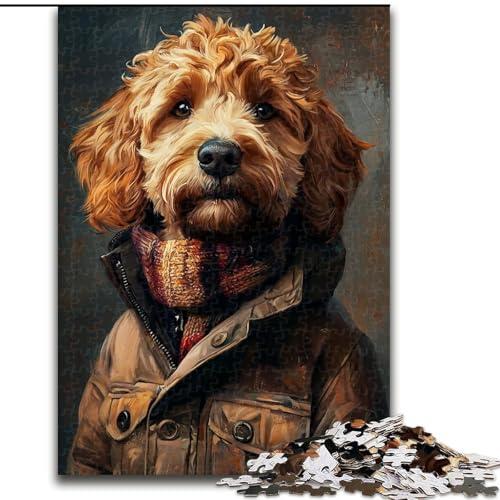 Puzzle 1000 Teile für Erwachsene, modischer Hund, Papppuzzle, DIY-Dekoration, anspruchsvolles Denkspiel, (Größe 26x38cm) von WGLINGX