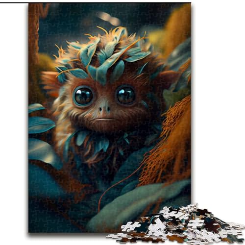 Puzzle 1000 Teile für Erwachsene, niedliches Wald-Alien, Holzpuzzle, interaktives Familienspiel, Denksportaufgabe, Geschenk, Lernspielzeug (Größe 26x38cm) von WGLINGX