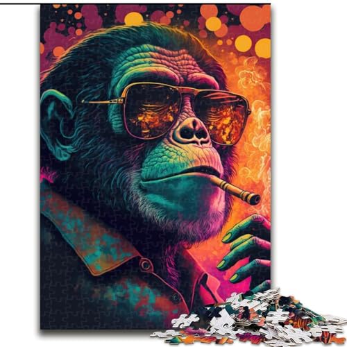 Puzzle 1000 Teile für Erwachsene, rauchender AFFE, 1000-teiliges Puzzle, Spielzeug, Geschenk, pädagogisches intellektuelles Dekomprimierungsspaß, Familienspiel, Größe 50x75cm Puzzle 1000 Teile für Erwachsene, rauchender AFFE, 1000-teiliges Puzzle, Spielzeug, Geschenk, pädagogisches intellektuelles Dekomprimierungsspaß, Familienspiel, Größe 50x75cm von WGLINGX