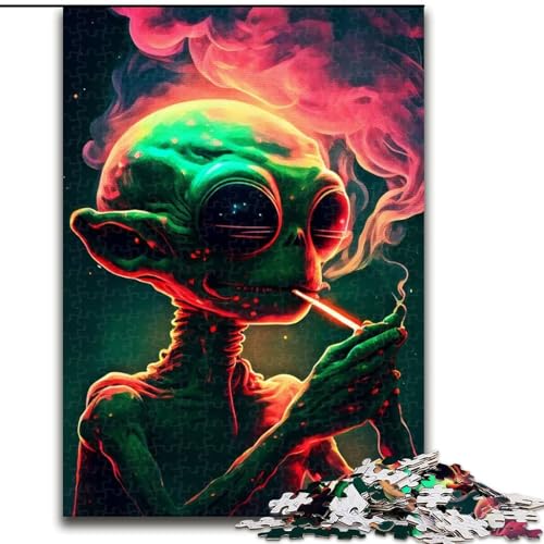Puzzle 1000 Teile für Erwachsene, rauchender Offizier, Puzzle 1000 Teile für Erwachsene für Teenager, interaktives Familienspiel, herausforderndes Geschenk, Größe 26x38cm von WGLINGX