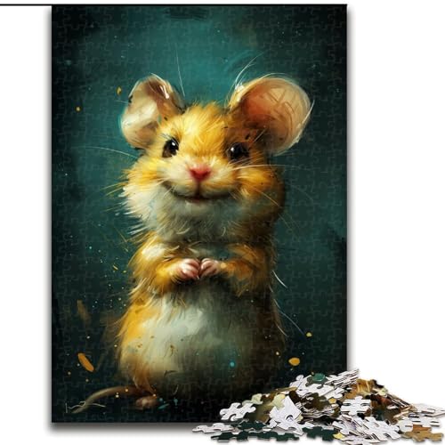 Puzzle 1000 Teile für Erwachsene, süßer Kleiner gelber Tiger, Holzpuzzle zum Selbermachen, Dekoration, anspruchsvolles Denkvermögen, (Größe 50x75cm) von WGLINGX